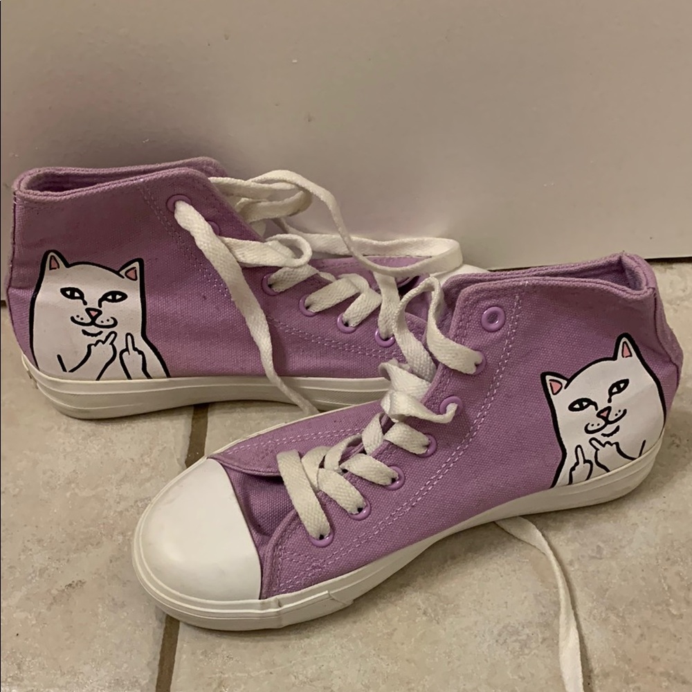 Purple High-Top cat Sneakers